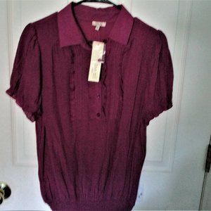 Too Mi Blouse in Wine Color in Large - New with Tag